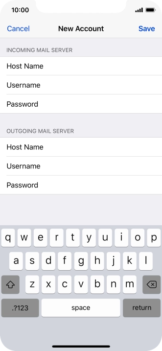 Press Save. Your email account has now been set up. To select more settings for incoming and outgoing server, proceed with the following steps.