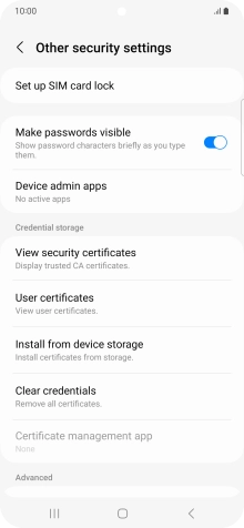 Press Set up SIM card lock.