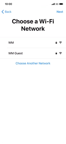 Press the required Wi-Fi network.