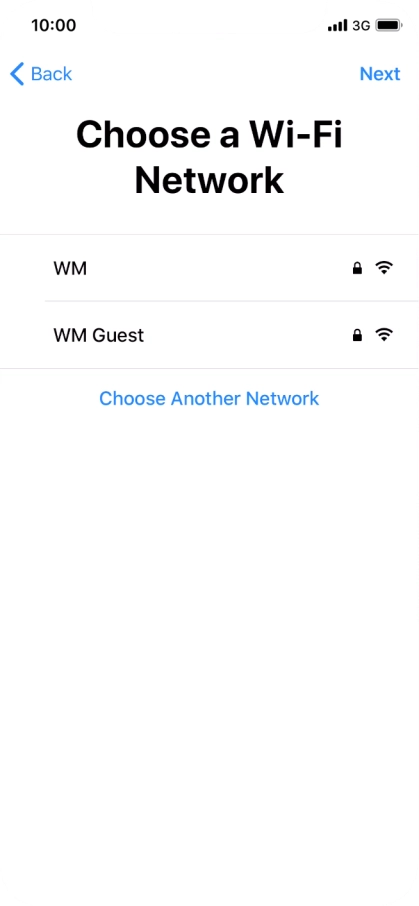 Press the required Wi-Fi network.