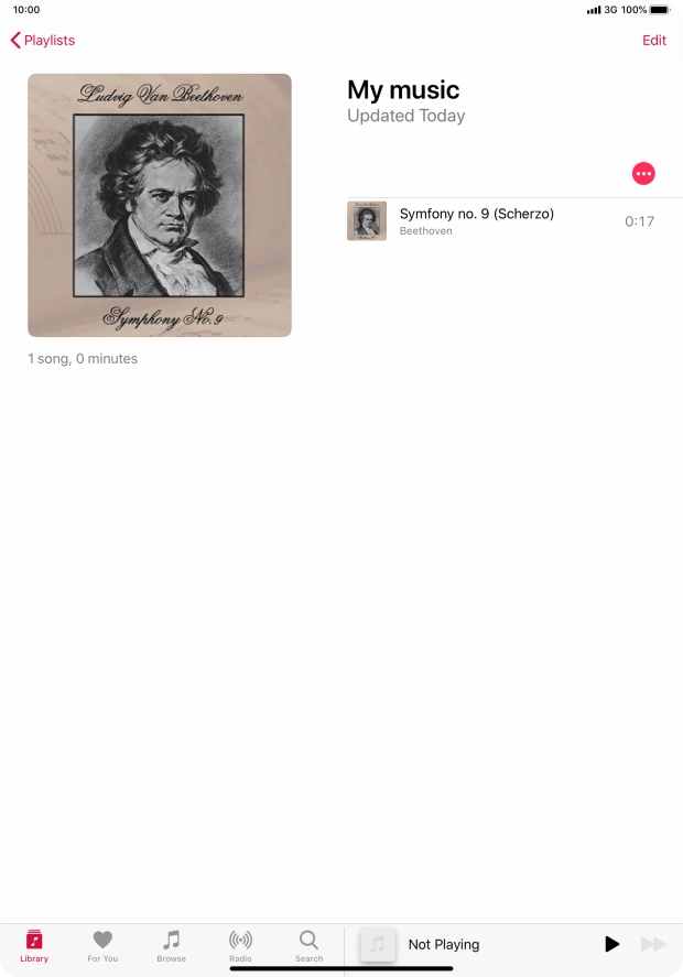 Go to the required category or playlist and press the required audio file.