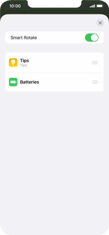 Press the indicator next to 