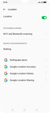 Press Google Location Accuracy.