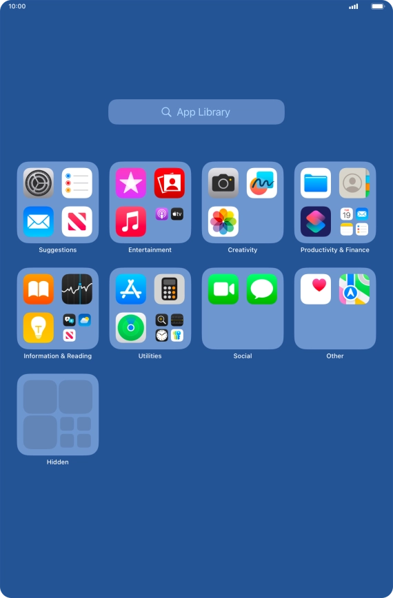 The app is now placed in the Hidden folder in the App Library.