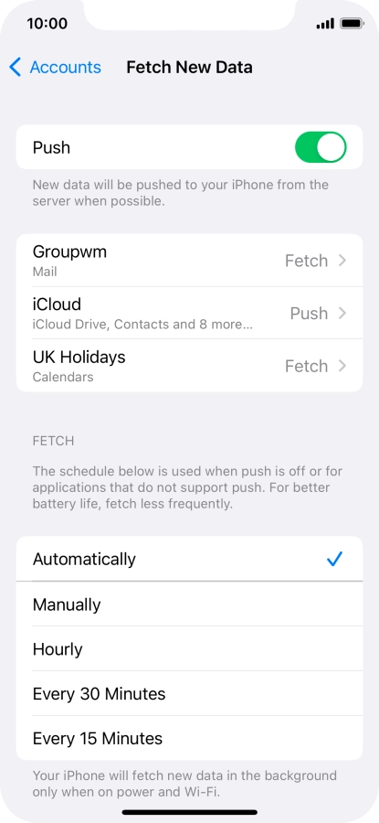 Press the indicator next to 
