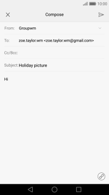 Press the attachment icon.