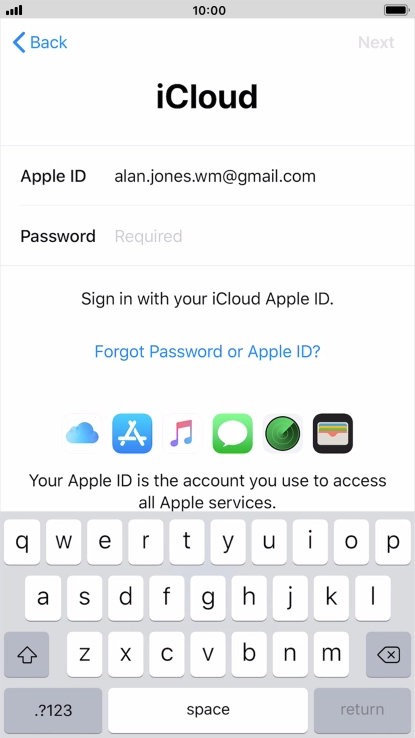 Press the field next to 