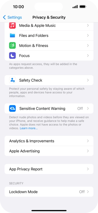 Press App Privacy Report.
