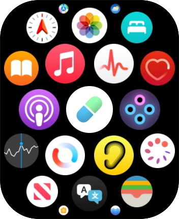 Press the heart rate sensor icon.