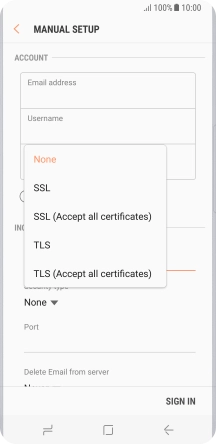 Press None to turn off the function.