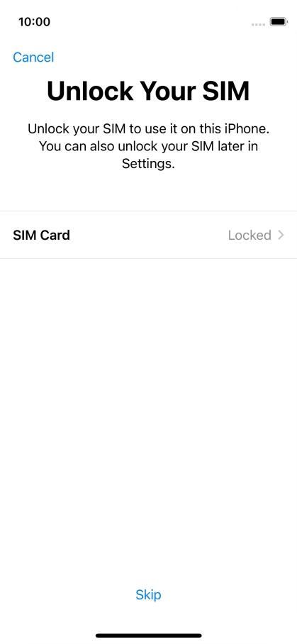 Press SIM Card.
