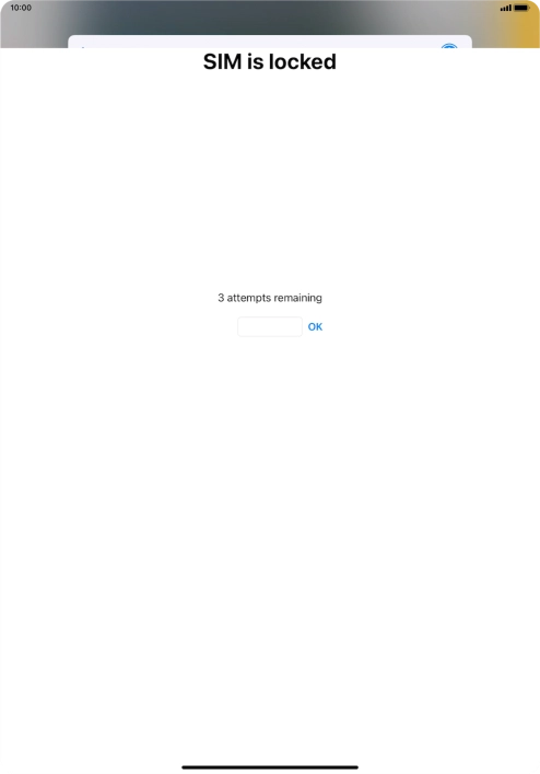 If your SIM is locked, key in your PIN and press OK.