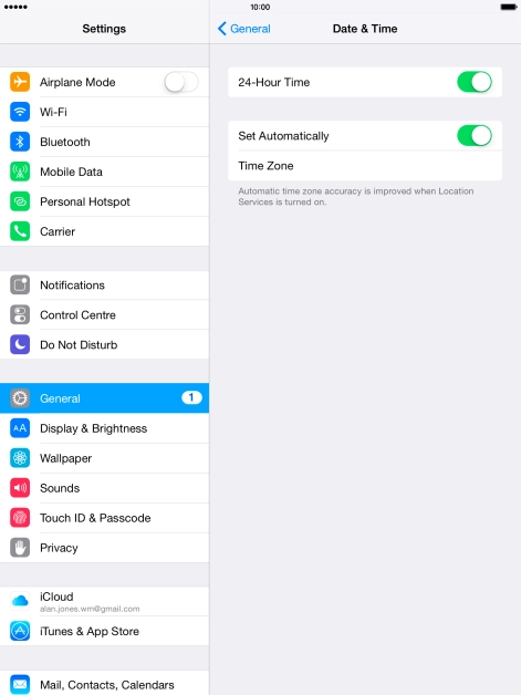 Press the indicator next to 