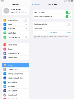 Press the indicator next to 