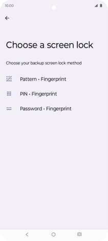 Press the required phone lock code and follow the instructions on the screen to create an additional phone lock code.