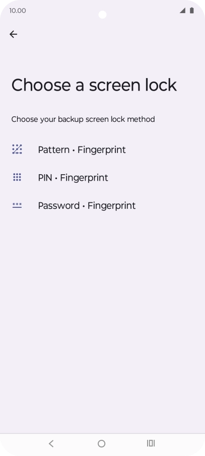 Press the required phone lock code and follow the instructions on the screen to create an additional phone lock code.