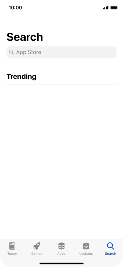 Press the search field and key in the name or subject of the required app.