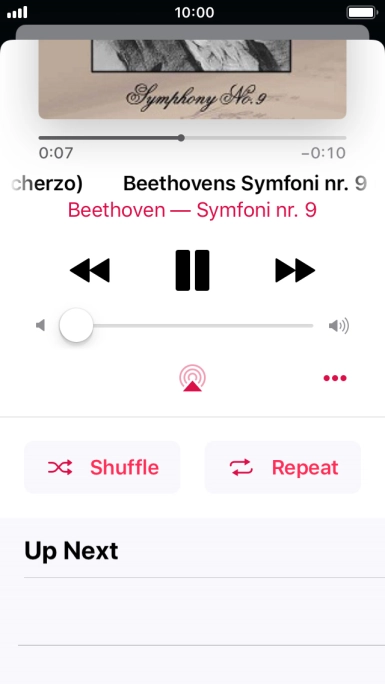 Press Shuffle to turn the function on or off.