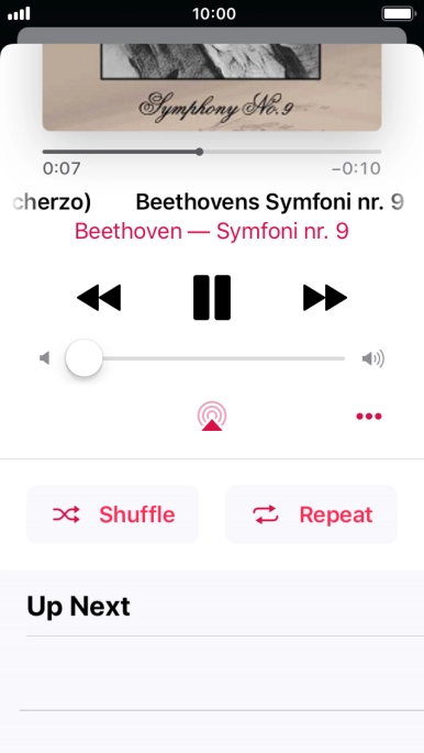 Press Shuffle to turn the function on or off.