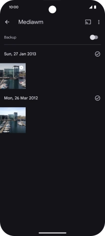 Press and hold any picture or video.