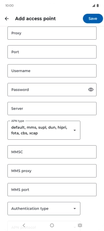 Press the drop down list below 