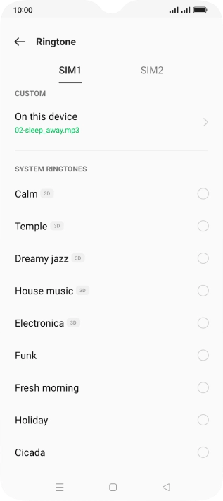 Press the Home key to return to the home screen.