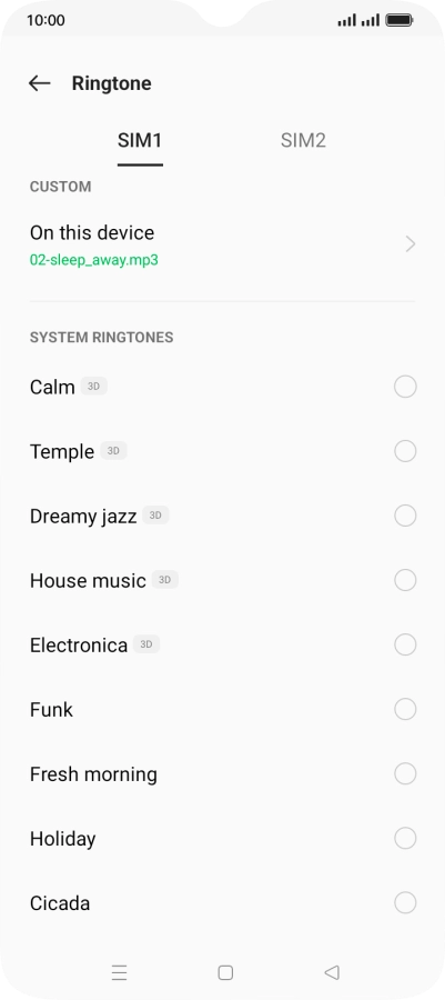 Press the Home key to return to the home screen.