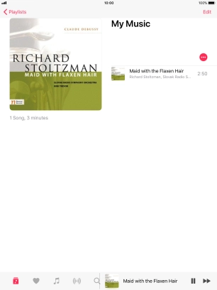 Press the song title.