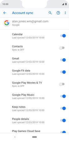 Press the indicator next to 