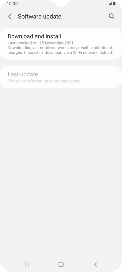 Press Download and install. If a new software version is available, it's displayed. Follow the instructions on the screen to update the phone software.