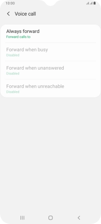Press the required divert type.