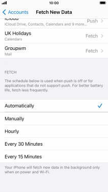 If you turn off the function, press the required setting.