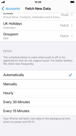 If you turn off the function, press the required setting.