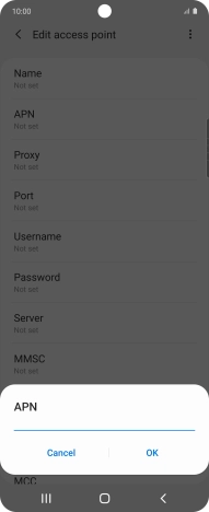 Key in live.vodafone.com and press OK.