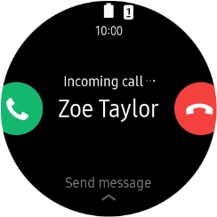 Press the accept call icon to answer the call.