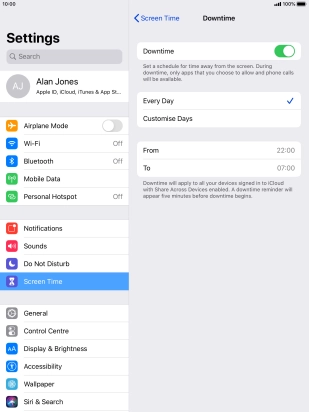 Press the indicator next to 