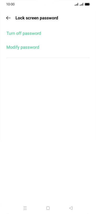 Press Turn off password.