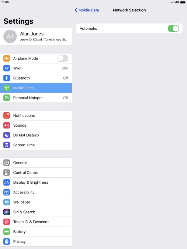 Press the indicator next to 
