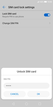 Key in your PIN and press OK.