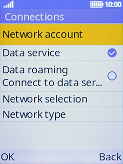 Select Network selection.