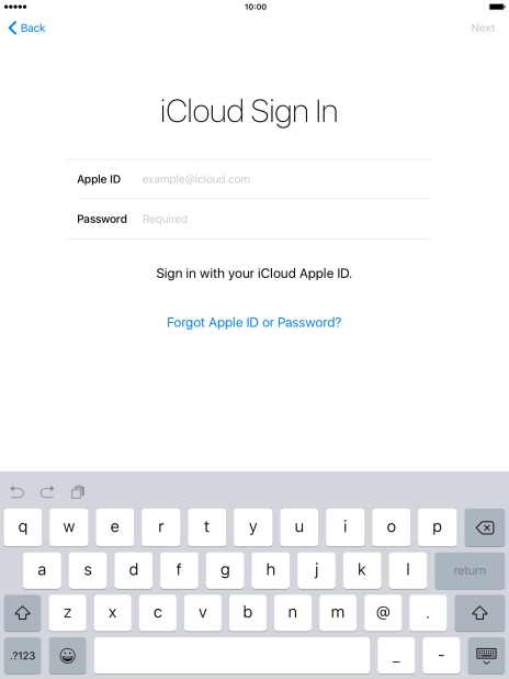 Press the field next to 
