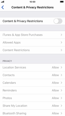 Press the indicator next to 