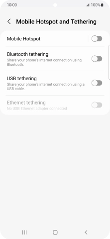 Press Mobile Hotspot.