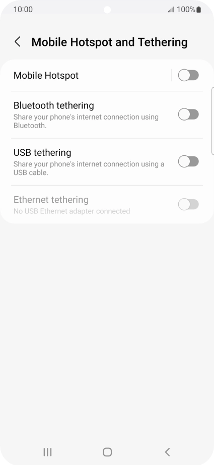 Press Mobile Hotspot.