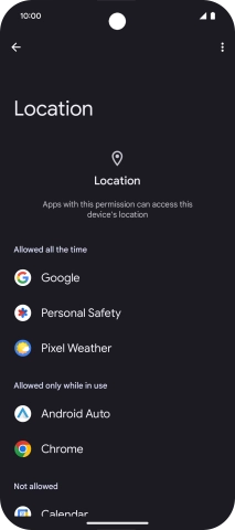 Press the required app.