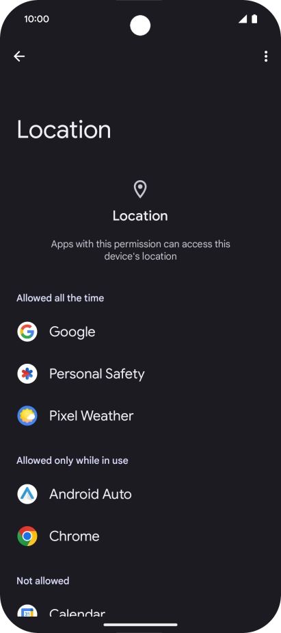 Press the required app.