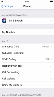 Press Announce Calls.