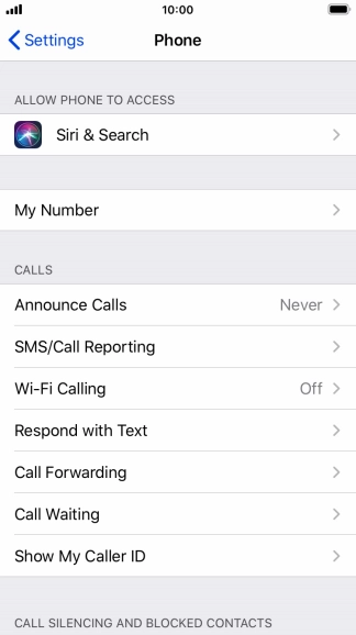 Press Announce Calls.