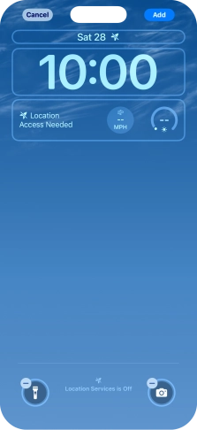 To customise the way the lock screen date is displayed, press the date widget and follow the instructions on the screen to select the required widget display mode.