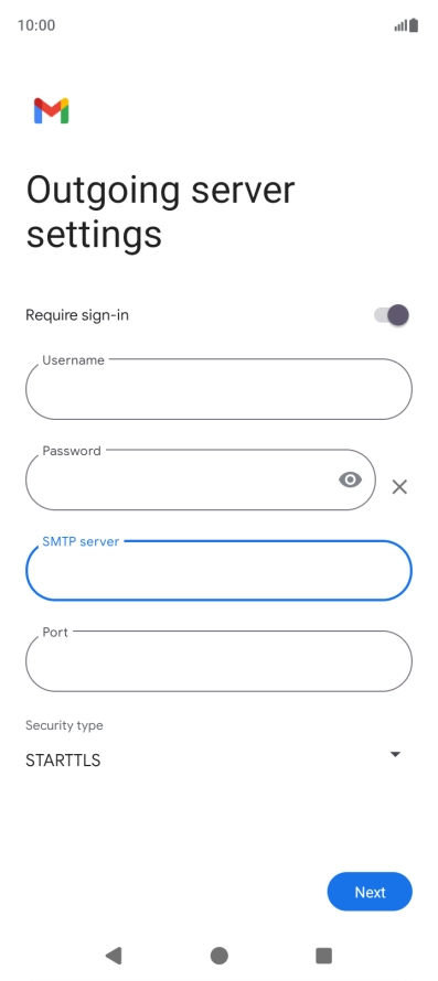 Press the field below 